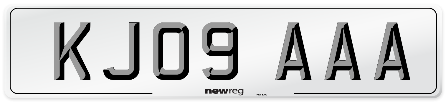 KJ09 AAA Number Plate from New Reg